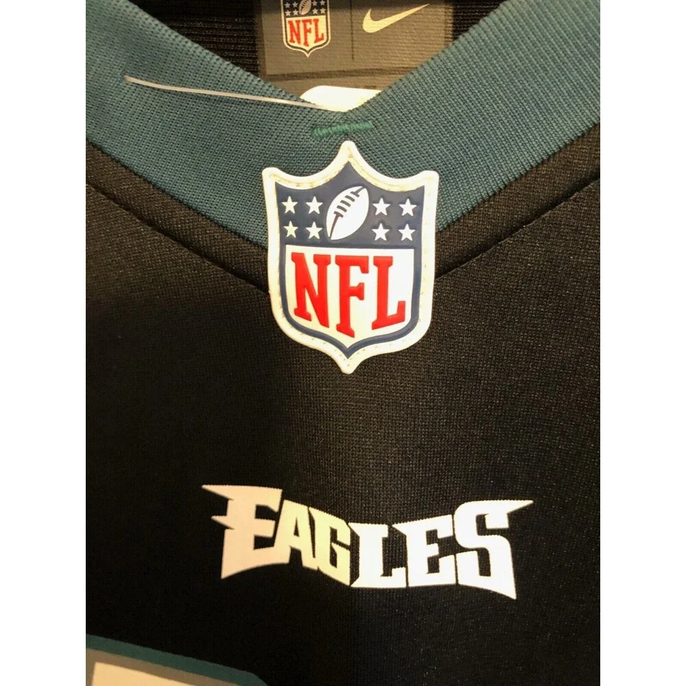 Nike on Field NFL Philadelphia Eagles Carson Wentz #11 Jersey Black/Green New XL
